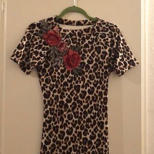 Sassy Leopard Backless Dress